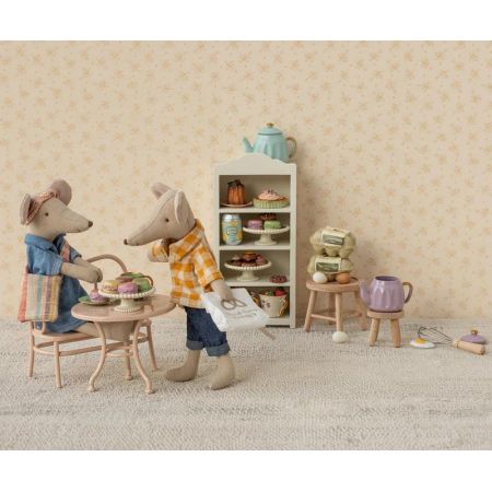 Yellow checked shirt and pants, Dad mouse (15cm)