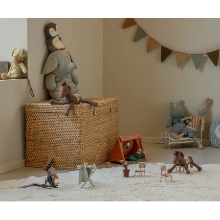 Cowboy mouse on rocking horse (11 cm)