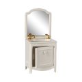 Mueble miniatura lavamanos con espejo - Blanco (15cm)