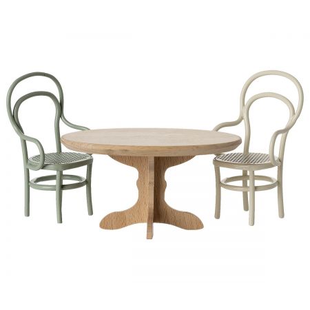 Mesa  de madera ovalada (5cm) - Ratoncitos
