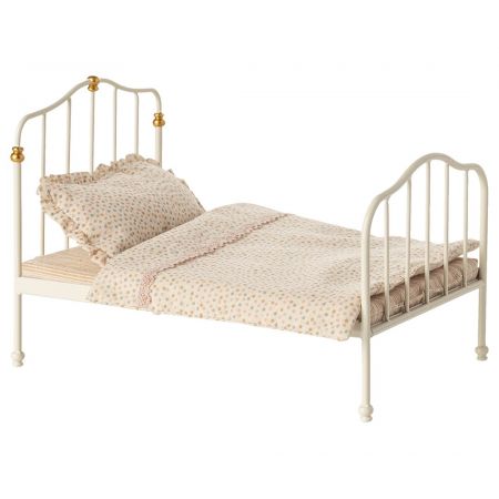 Vintage bed, Mouse-Off White (19cm)