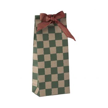 Gift Bag Checker Green - Mini
