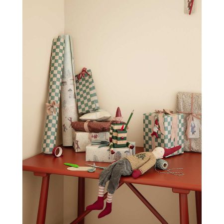 Bolsa de papel, Cuadros verdes - Medium