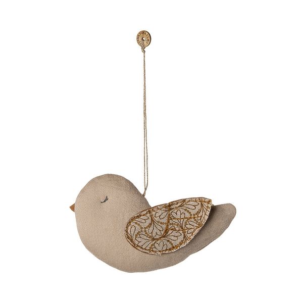 Bird fabric ornament - Winter heart