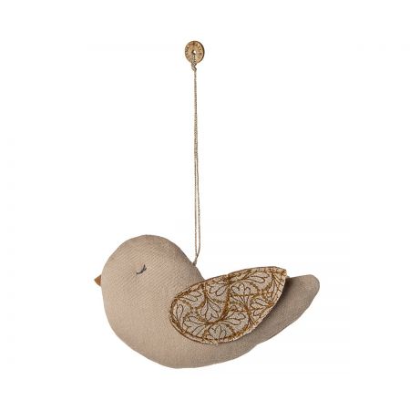 Bird fabric ornament - Winter heart