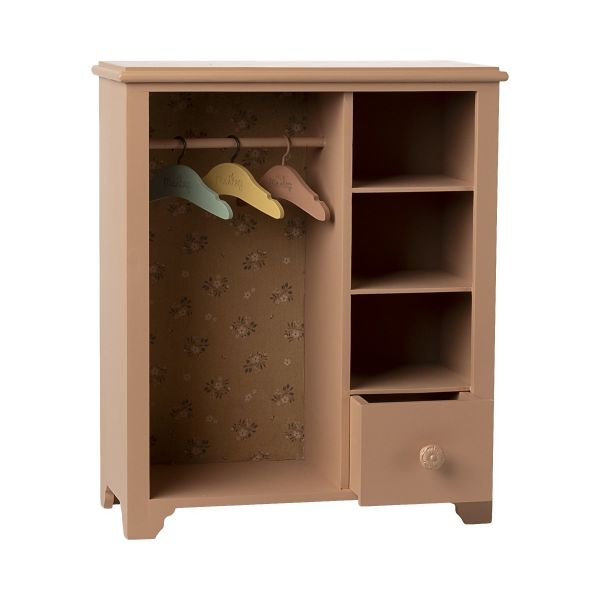 Locker w. 3 hangers - Dark powder (33cm)