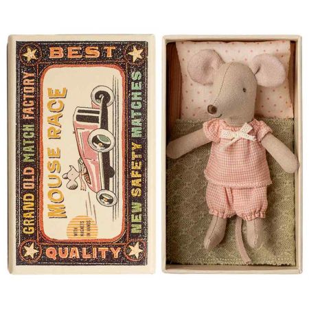 Little sister mouse in matchbox (11cm)