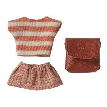 Clothes and bag, Coral - Big sister mouse (13cm) 2