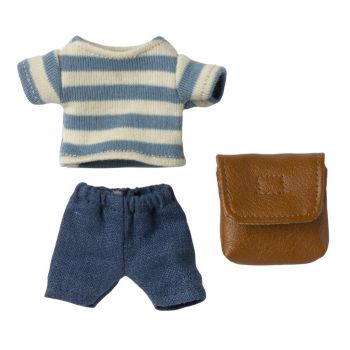 Clothes and brown bag, Big brother mouse (13cm)