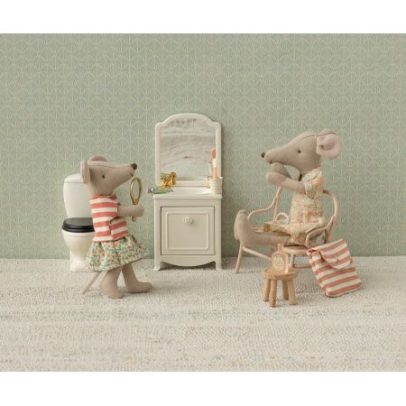Mouse, Big sister with Backpack - Mint (13cm)