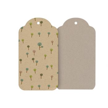 Etiquetas para regalos Wood land  - 12u