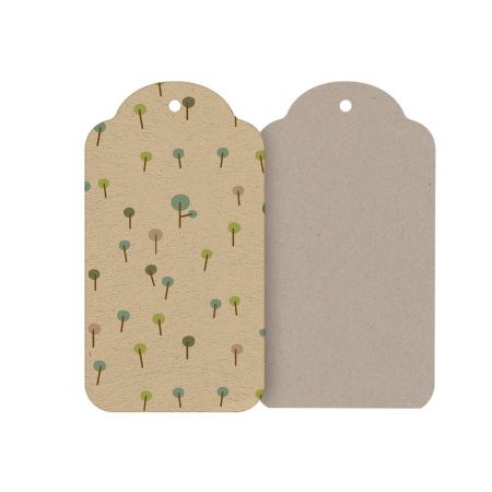 Gift tags, Wood land - Green 12 pcs