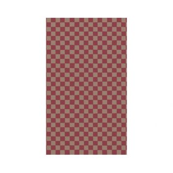 Gift wrap, 10 m - Checker - Powder/Red
