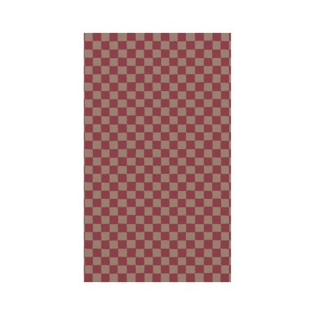 Gift wrap, 10 m - Checker - Powder/Red