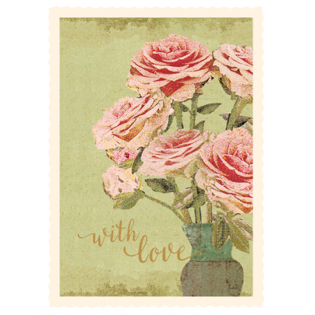 Flower wilh love card