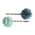 Hair elastics, Fluff flower green (2u.)