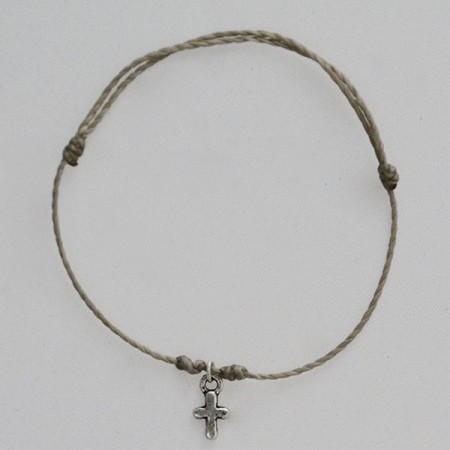 Hanging small cross bracelet