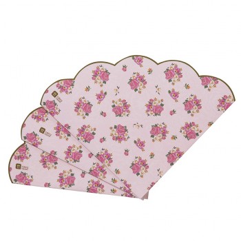 Servilletas de papel rosa flores Vintage (20u.) 2