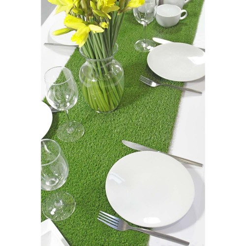 Camino de césped para mesa, 2 piezas de musgo artificial secado sintético,  césped artificial a granel, decoración de mesa para otoño, verano